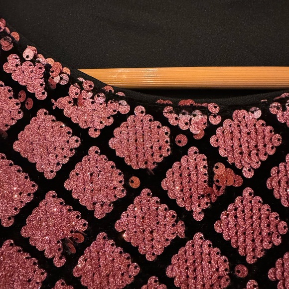 VINTAGE 80s PARTY TOP VELVET & SEQUINS - Picture 4 of 4